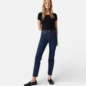 Levi’s Premium Denim Dark Speckled Wash Wedgie Straight Leg Jeans